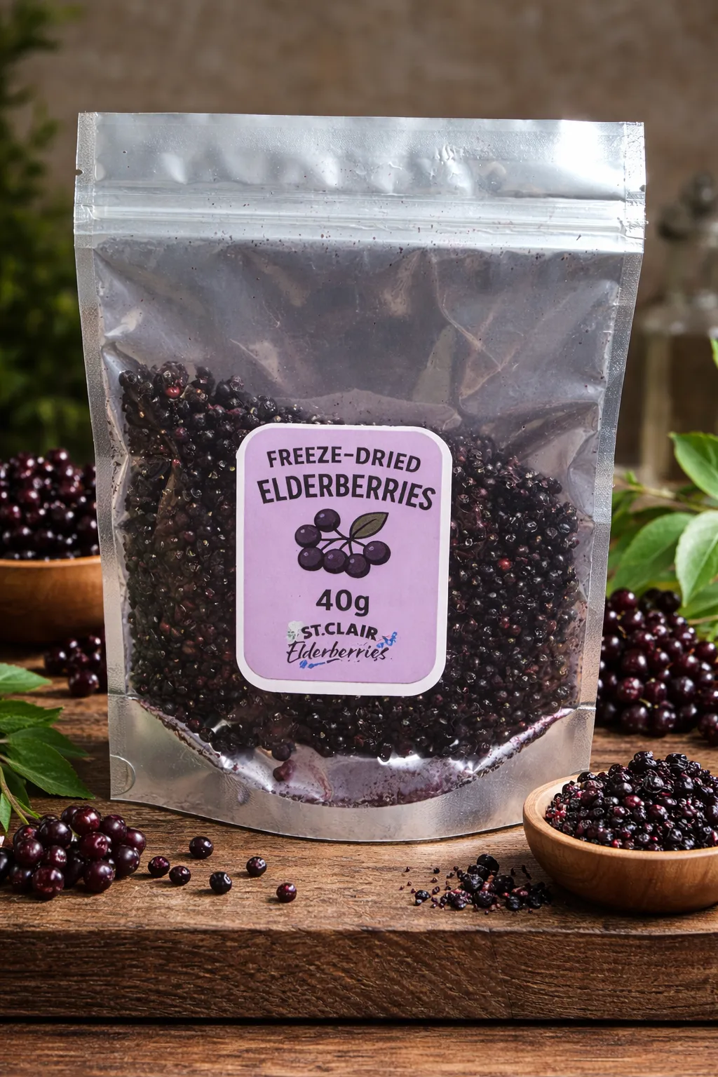 Freeze Dried Elderberries – Multiple Sizes